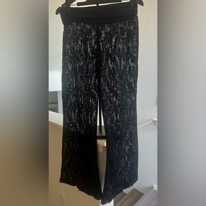 Miken Black Lace Swim Coverup Pants